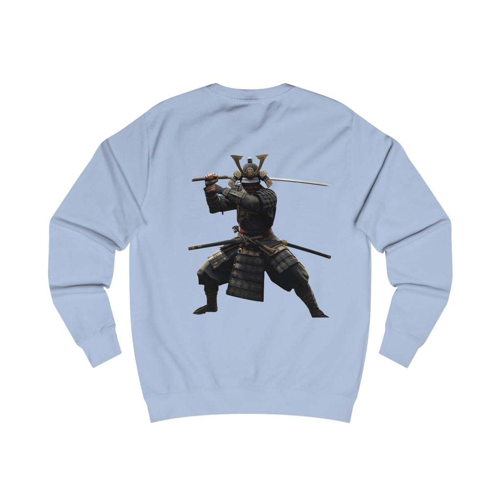 Samurai Warrior Illustration Sweatshirt | Japanese Kanji Back Print
