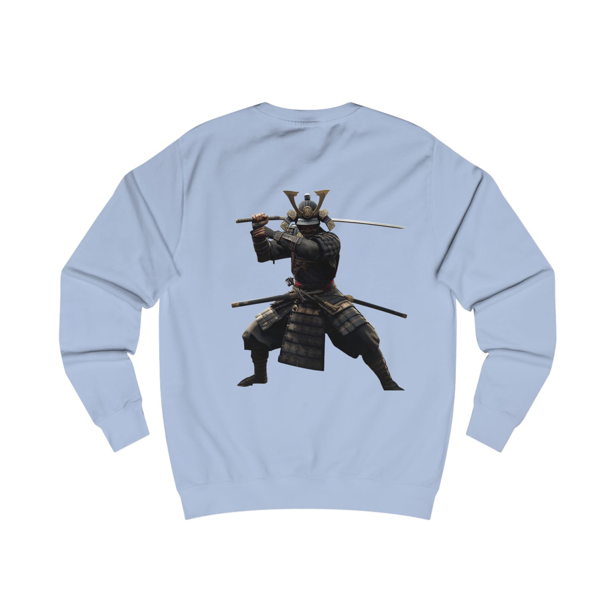 Samurai Warrior Illustration Sweatshirt | Japanese Kanji Back Print