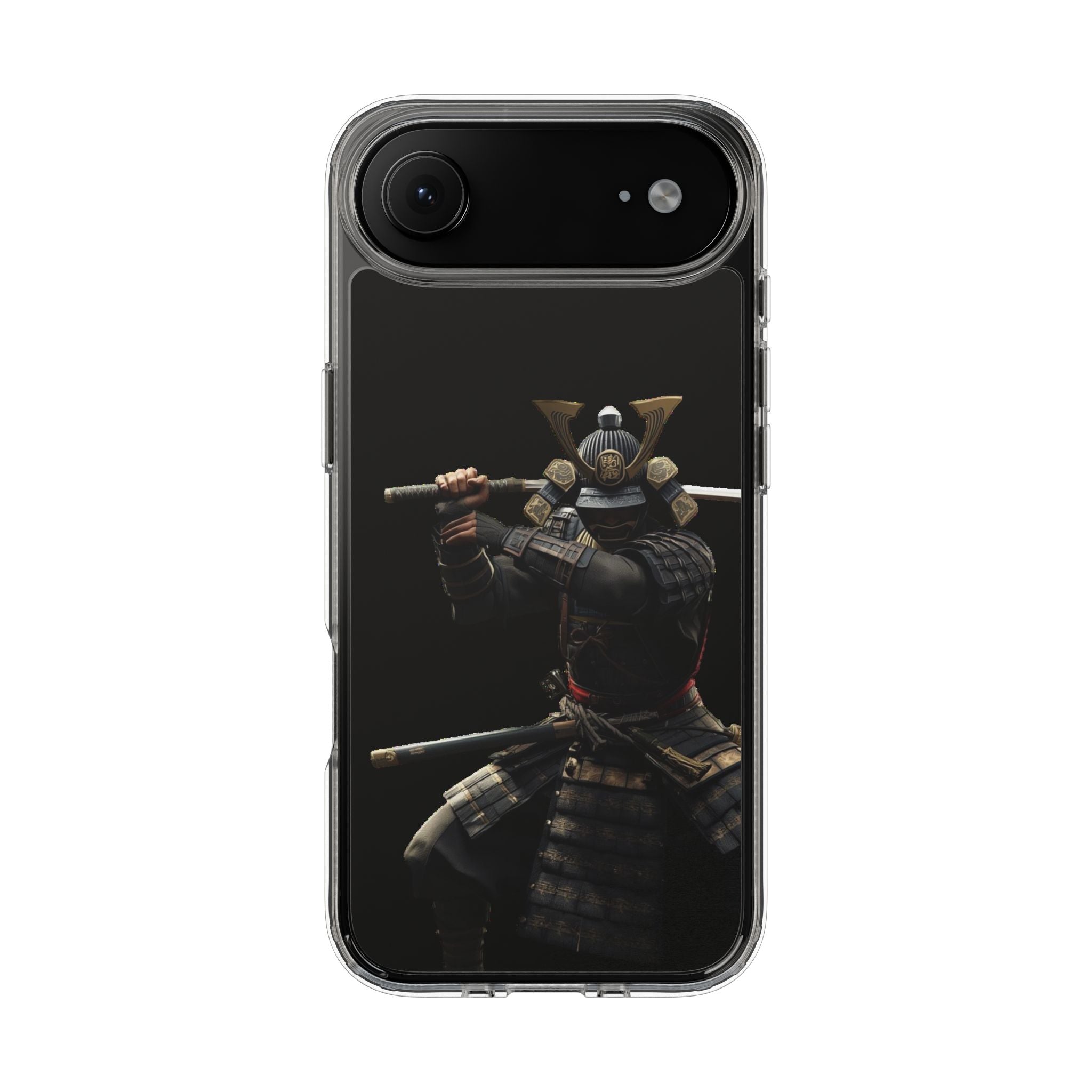 Samurai Warrior Clear Phone Case — Transparent Armor Design