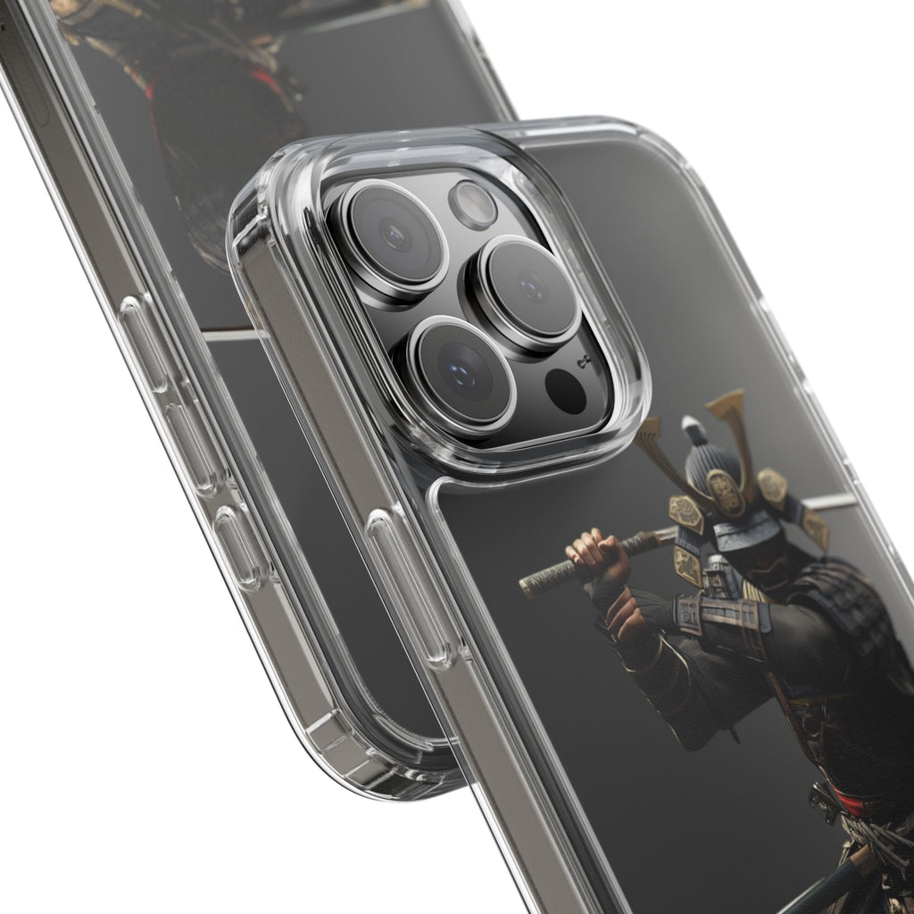 Samurai Warrior Clear Phone Case — Transparent Armor Design
