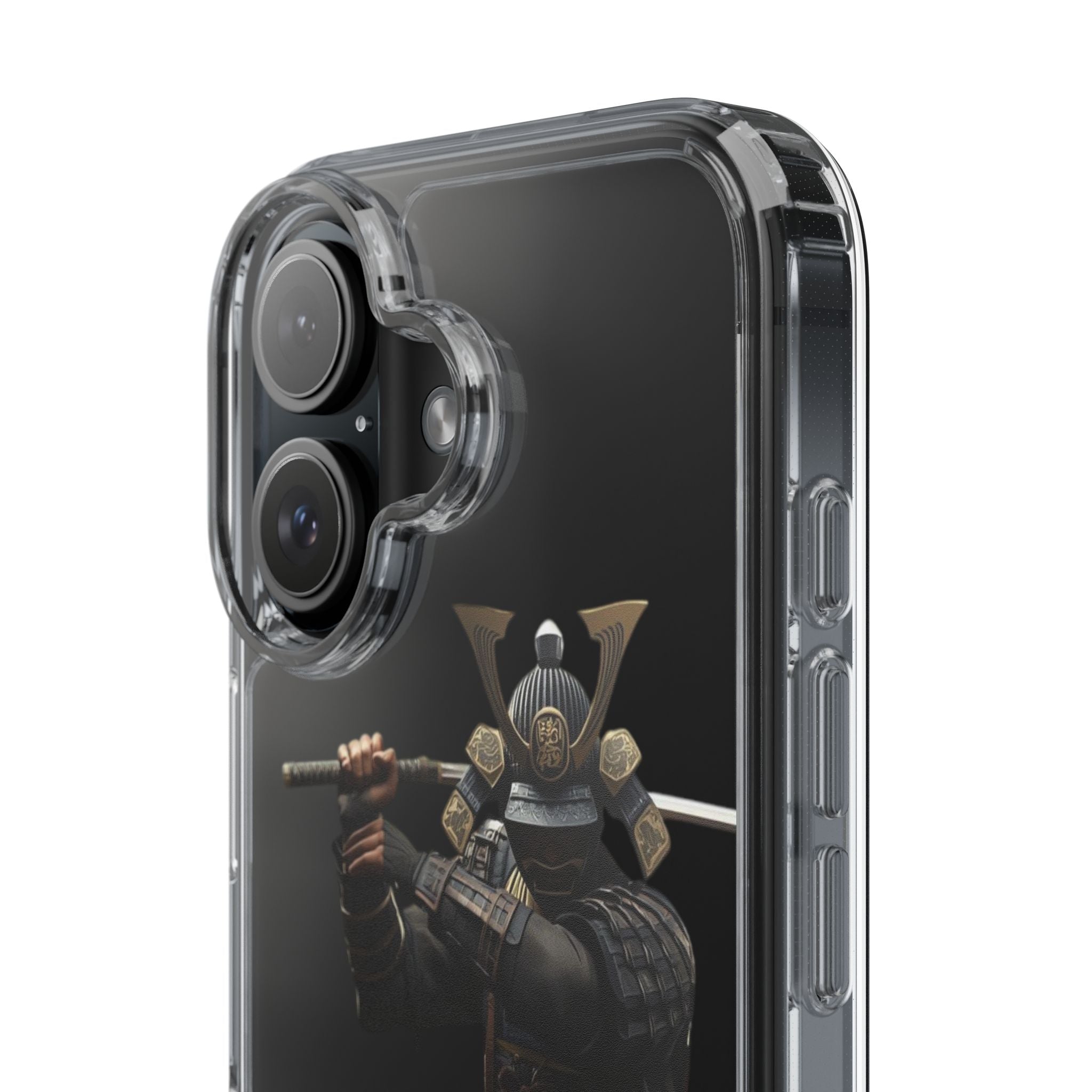 Samurai Warrior Clear Phone Case — Transparent Armor Design