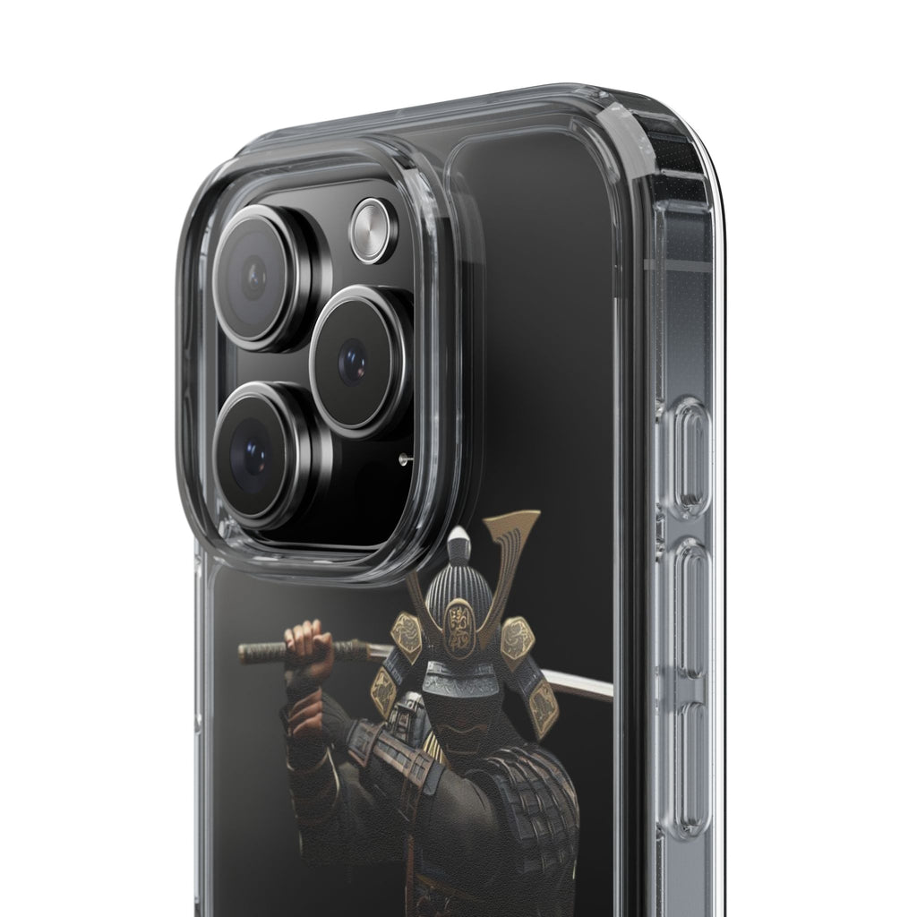 Samurai Warrior Clear Phone Case — Transparent Armor Design