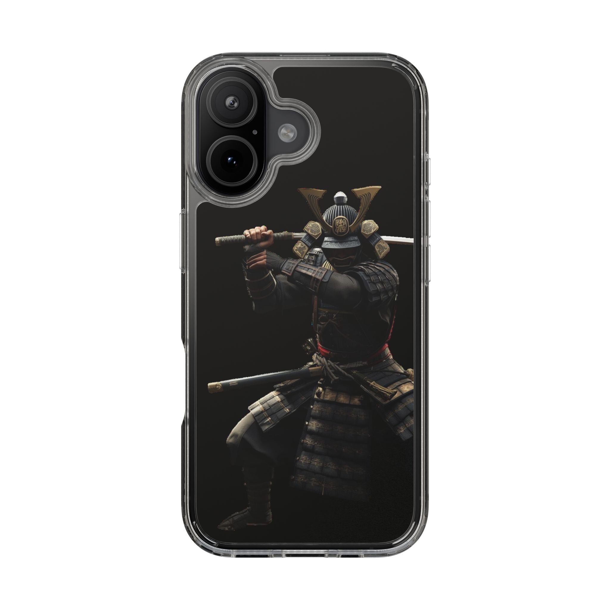 Samurai Warrior Clear Phone Case — Transparent Armor Design