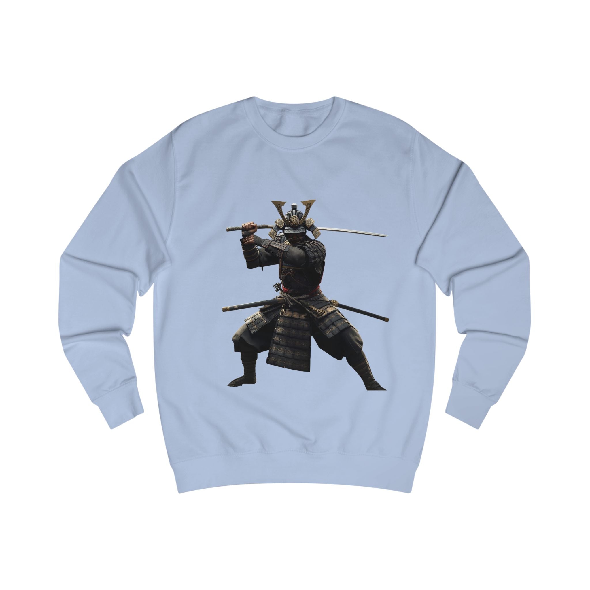 Samurai Warrior Illustration Sweatshirt | Japanese Kanji Back Print