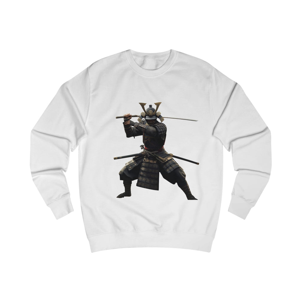 Samurai Warrior Illustration Sweatshirt | Japanese Kanji Back Print