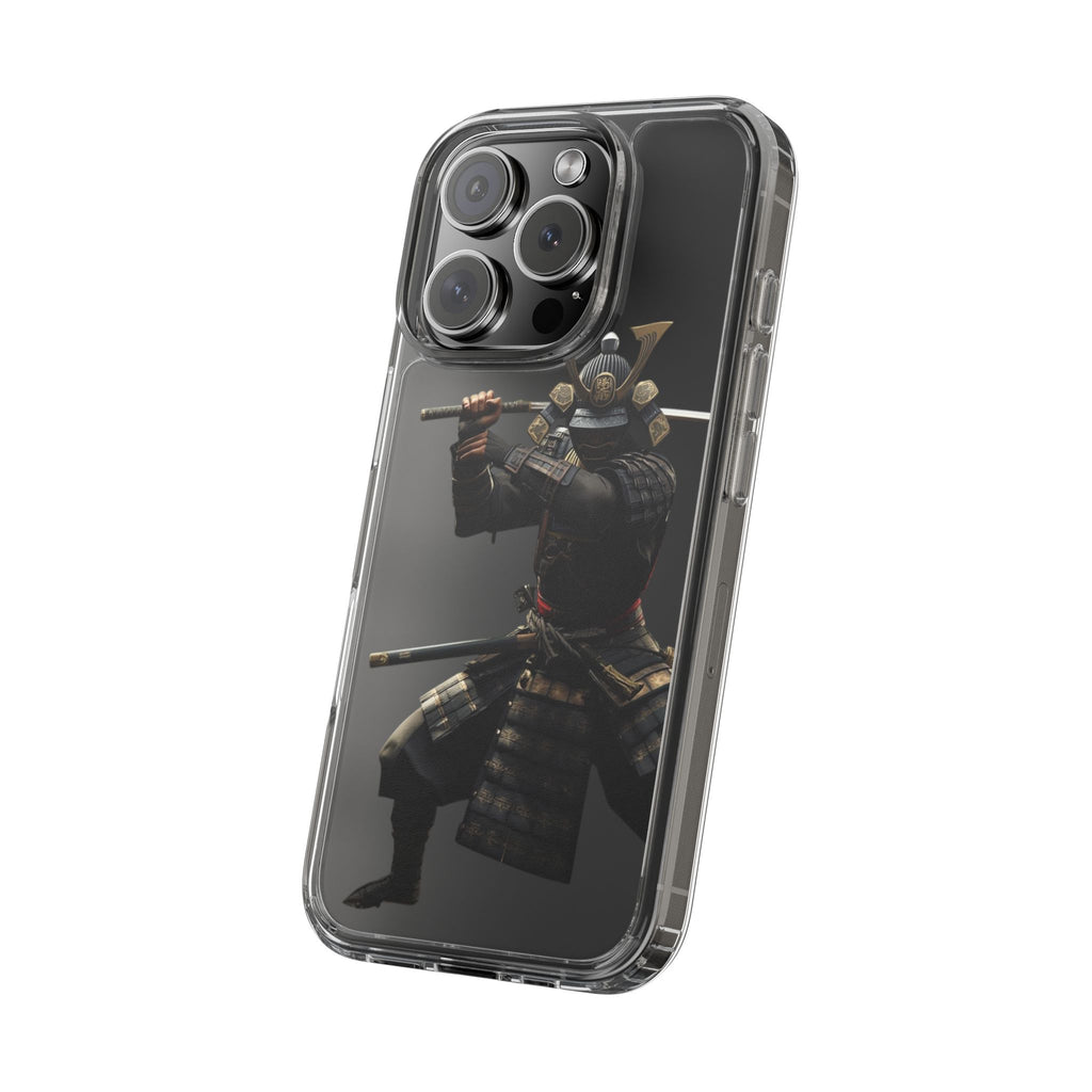 Samurai Warrior Clear Phone Case — Transparent Armor Design